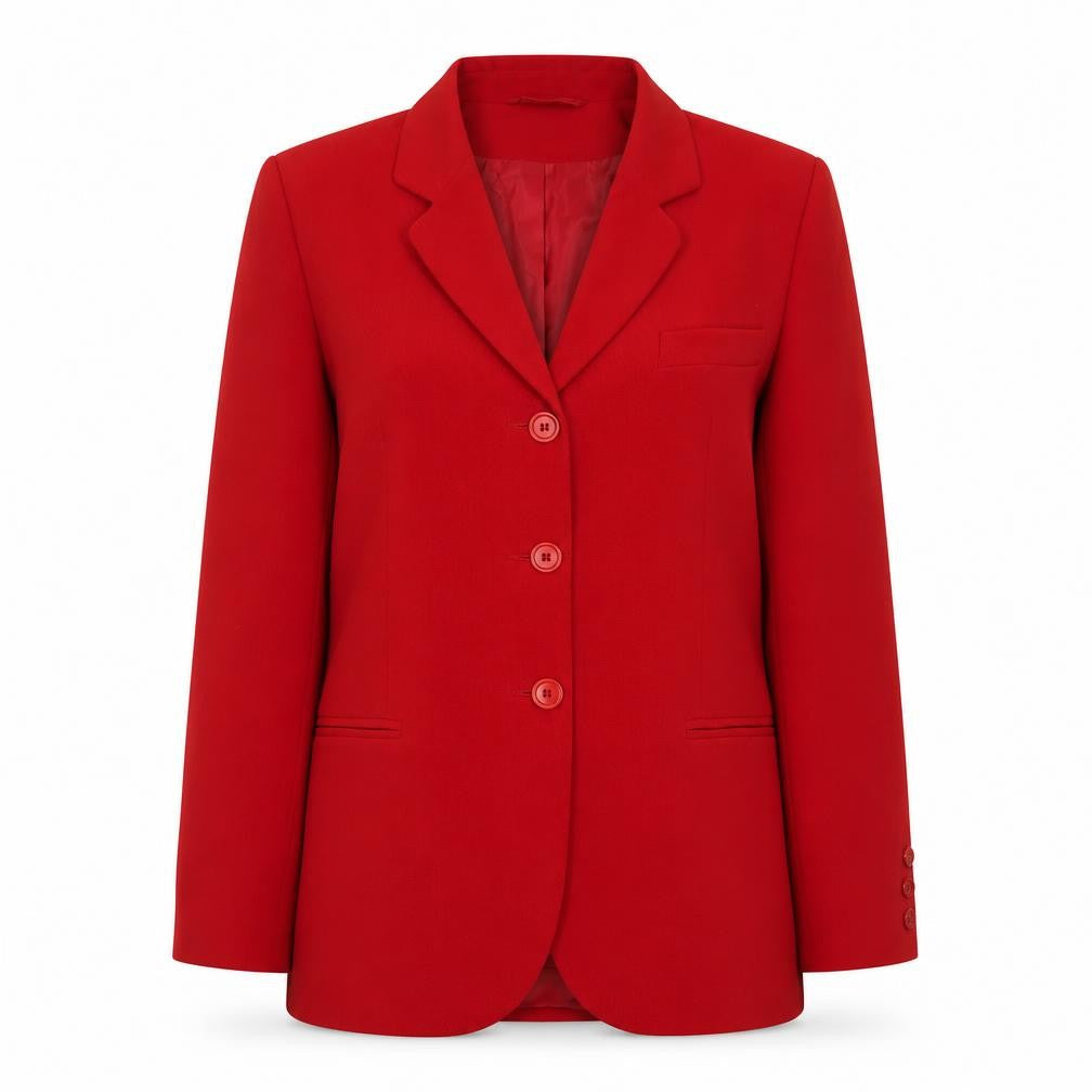 C&A Womens Red Jacket Blazer Size 14 Button