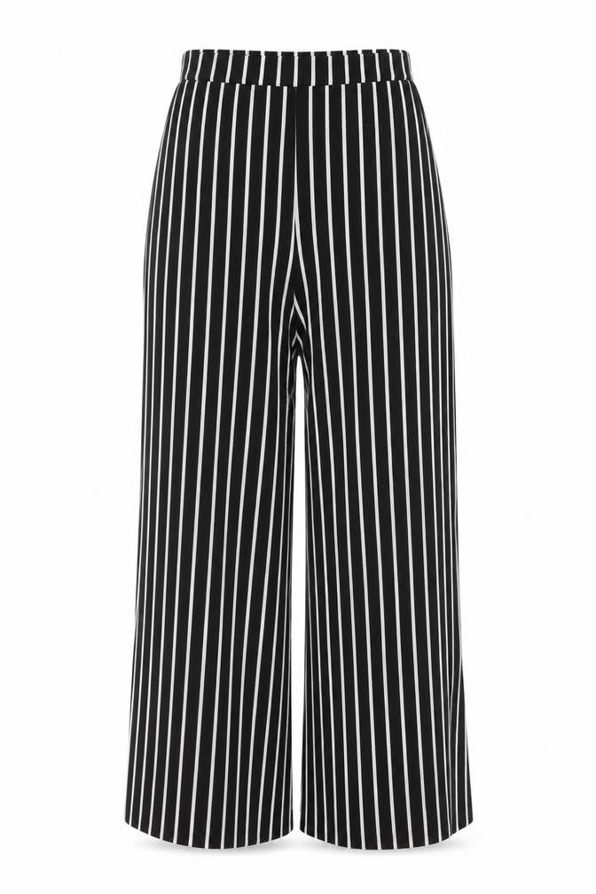 PRETTYLITTLETHING Womens Black Polyester Trousers Size 8 L27 in Regular
