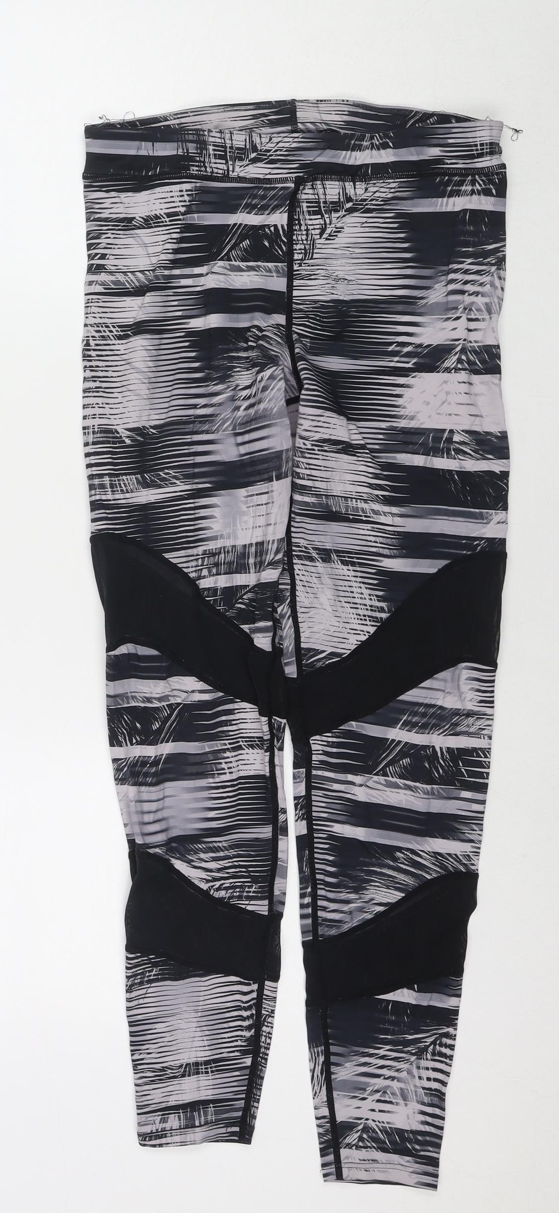 Label Lab Womens Multicoloured Geometric Polyester Compression Leggings Size S L26 in Regular Pullover