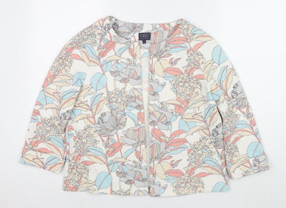 Marks & Spencer Womens Multicoloured Floral Jacket Blazer Size 12
