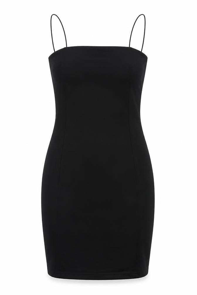Boohoo Womens Black Polyester Bodycon Size 8 Square Neck Pullover