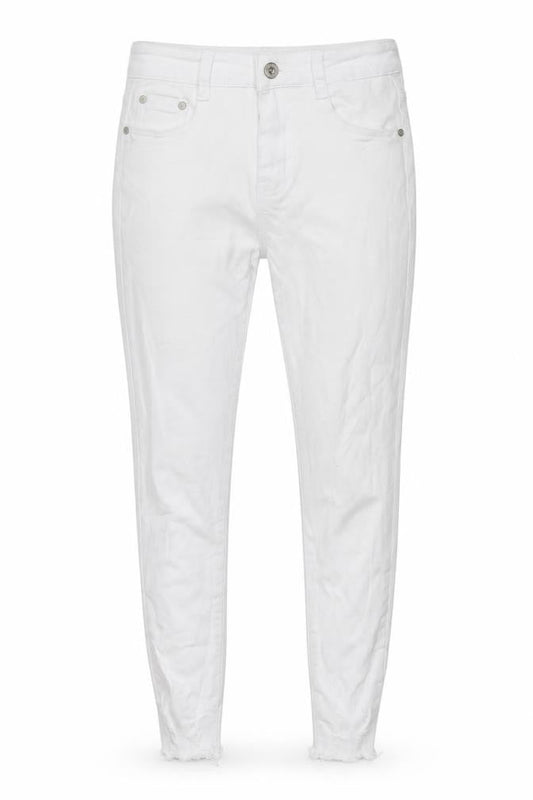 Jeans Womens White Cotton Skinny Jeans Size 8 L24 in Regular Zip