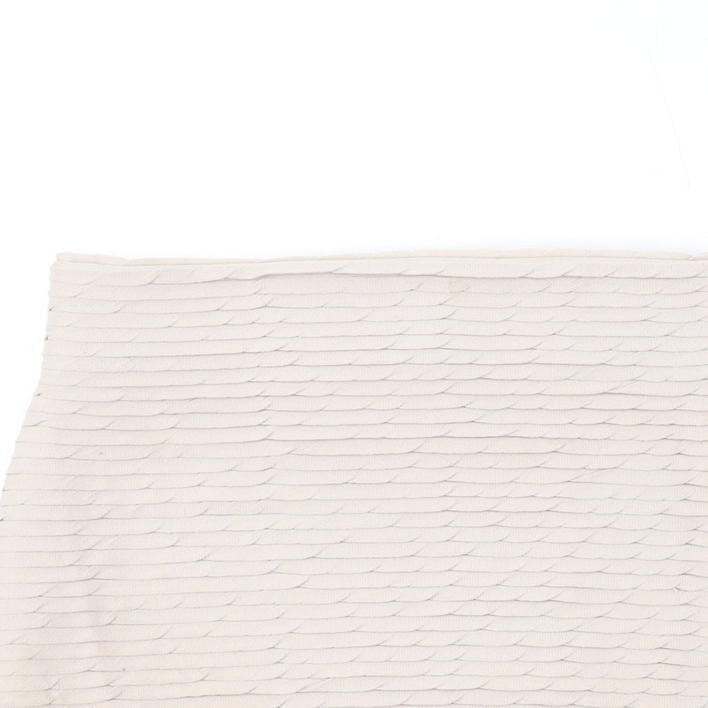 Miss Selfridge Womens Beige Polyester Bandage Skirt Size 8