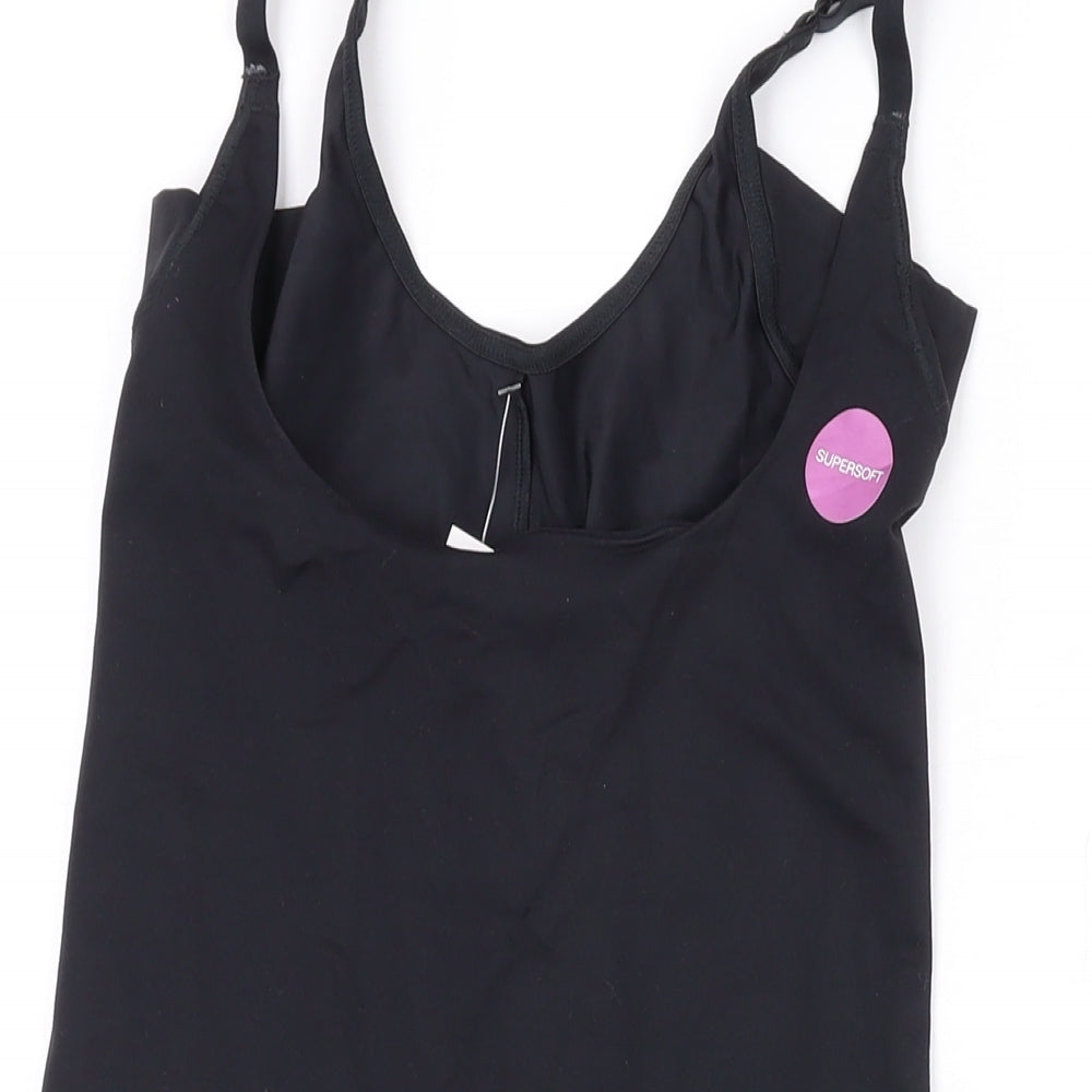 Debenhams Womens Black Polyamide Bodycon Size 12 Scoop Neck Pullover - Slip