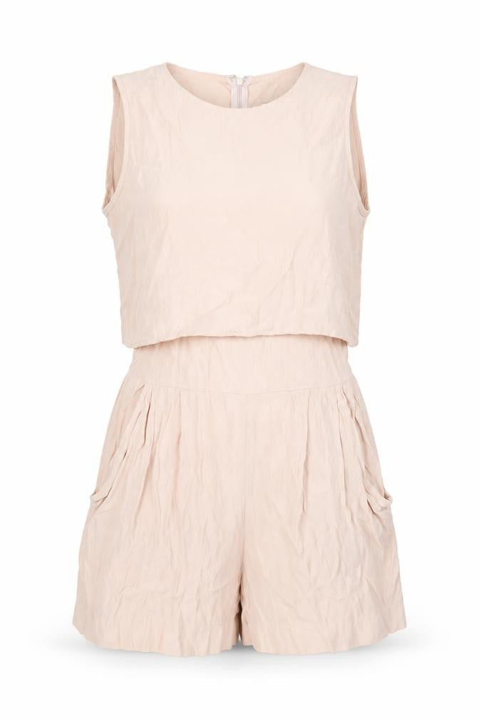 River Island Womens Pink Viscose Playsuit One-Piece Size 8 Zip
