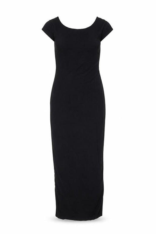 Garage Womens Black Modal Maxi Size XS Round Neck Pullover - Backless