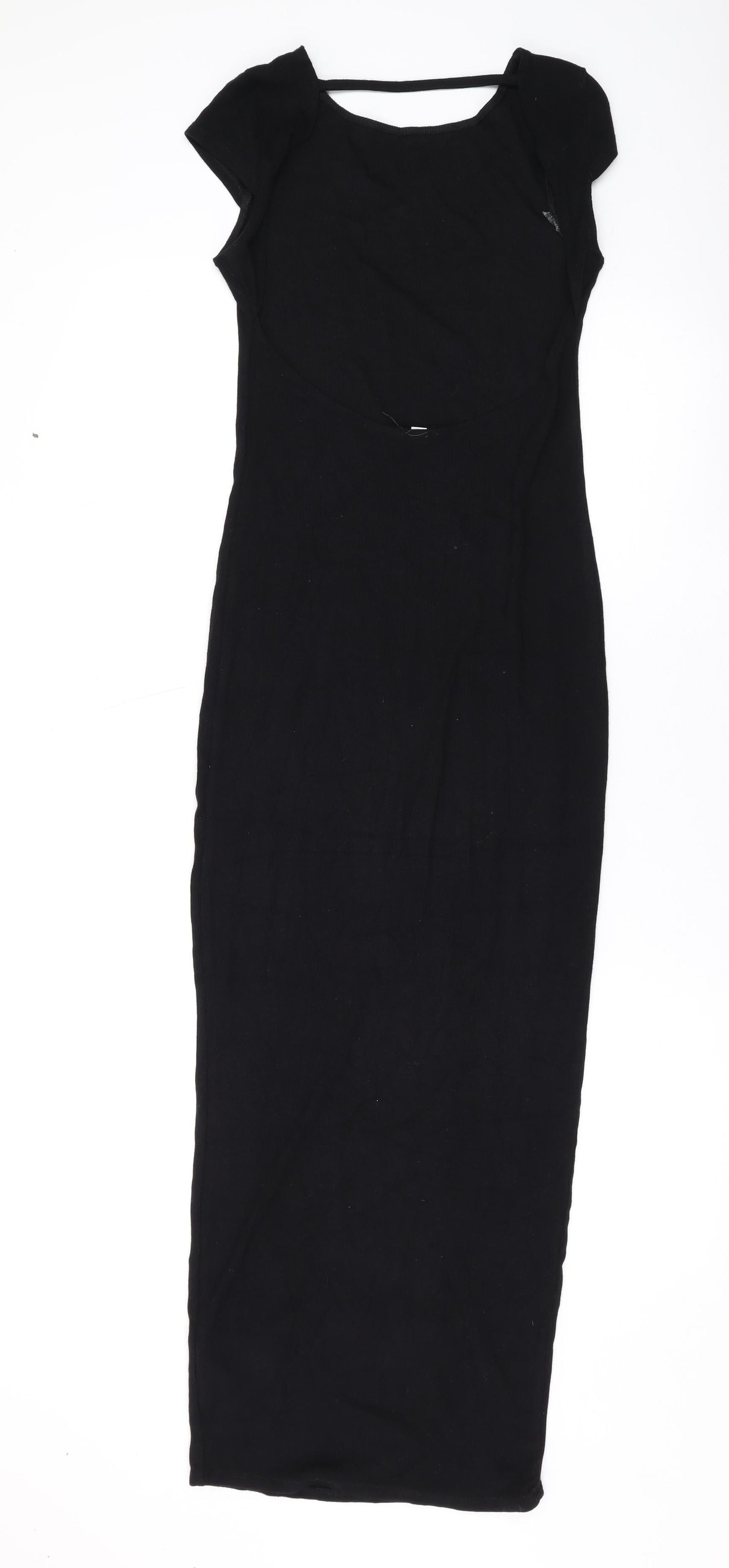 Garage Womens Black Modal Maxi Size XS Round Neck Pullover - Backless