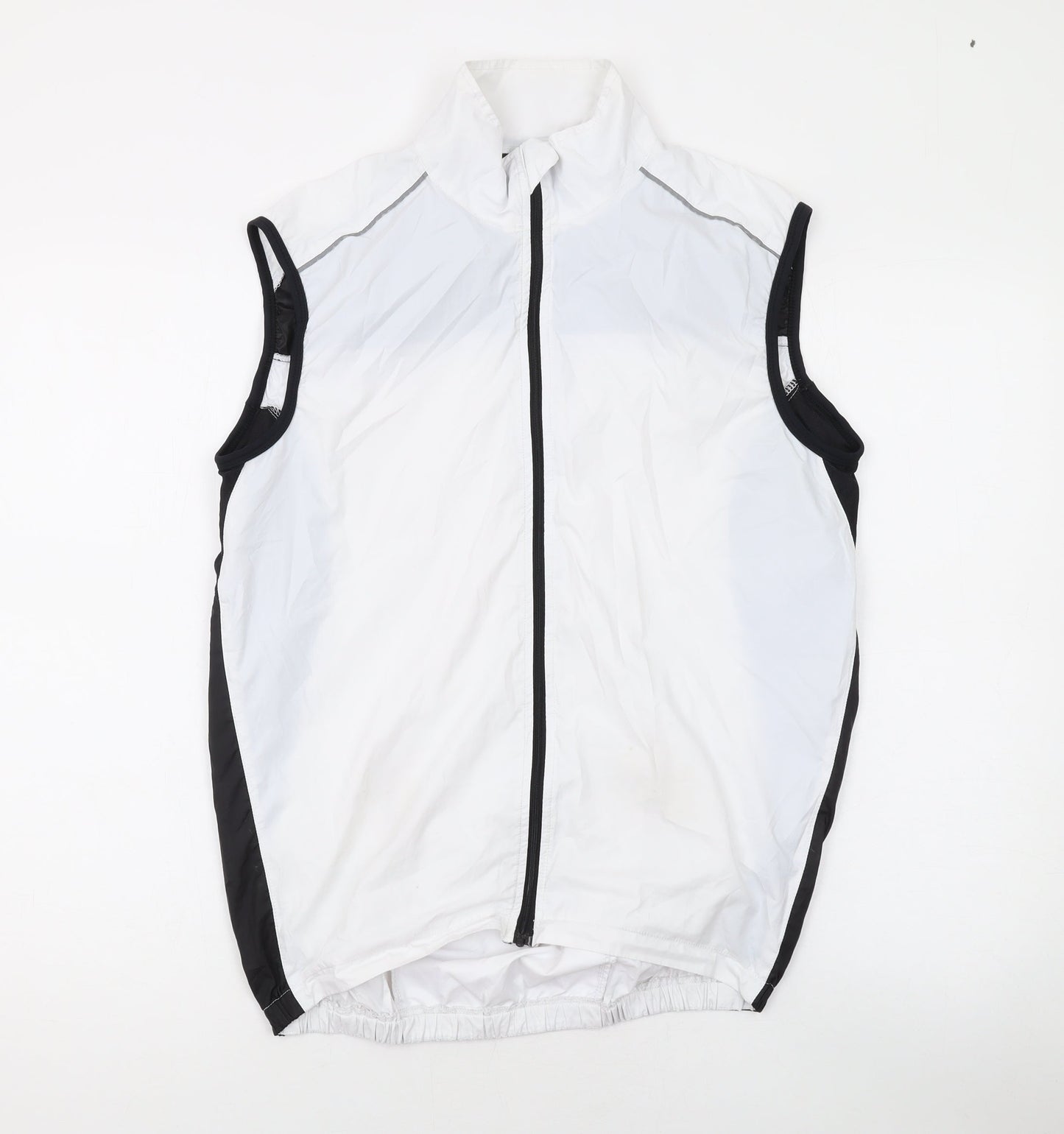FDX Mens White Gilet Jacket Size M Zip