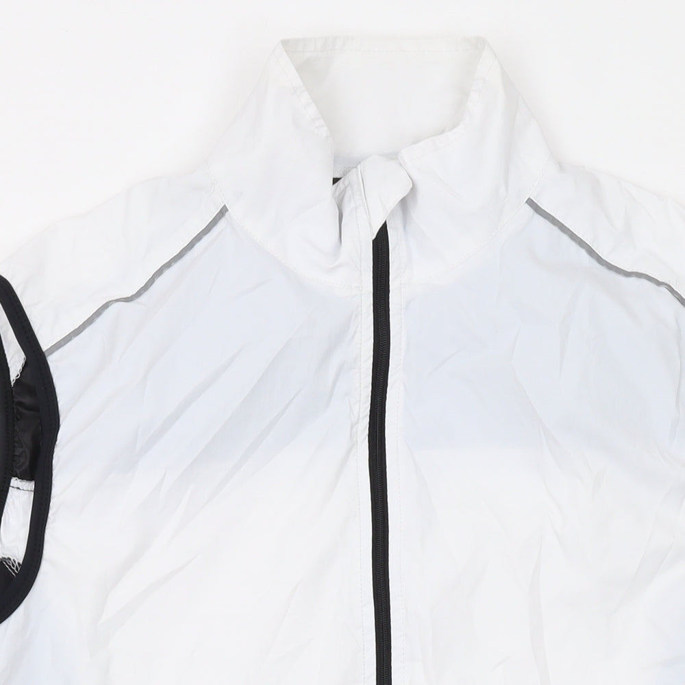 FDX Mens White Gilet Jacket Size M Zip