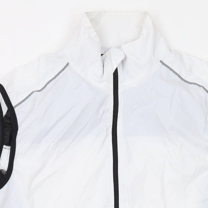 FDX Mens White Gilet Jacket Size M Zip