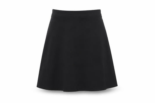 H&M Womens Black Polyester Skater Skirt Size 6 Zip