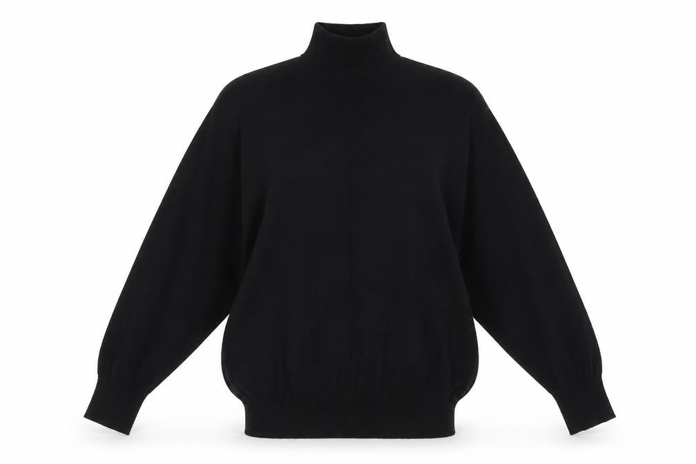 H&M Womens Black Mock Neck Polyester Pullover Jumper Size XS