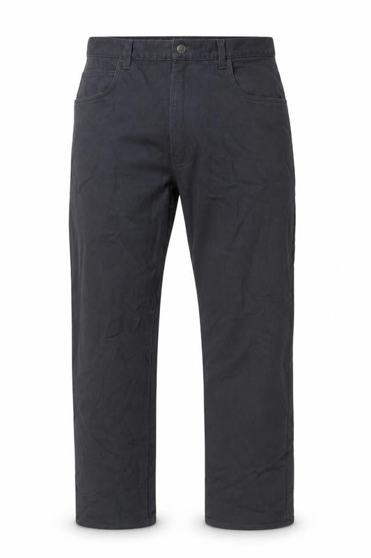 RV Mens Grey Cotton Trousers Size 38 in L29 in Regular Zip