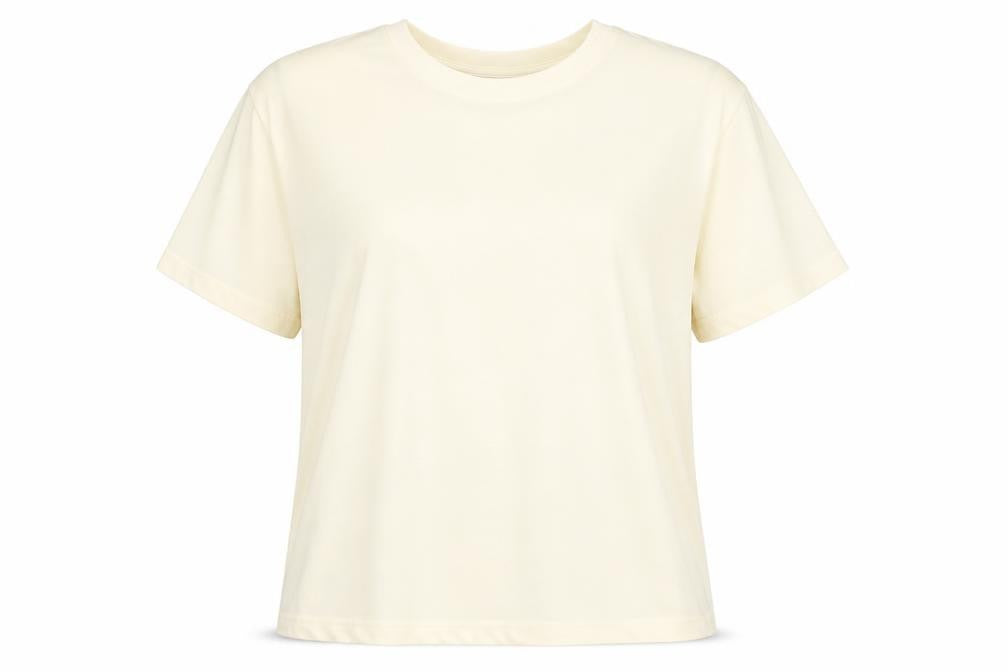 Prima Womens Yellow Polyester Basic T-Shirt Size 18 Round Neck