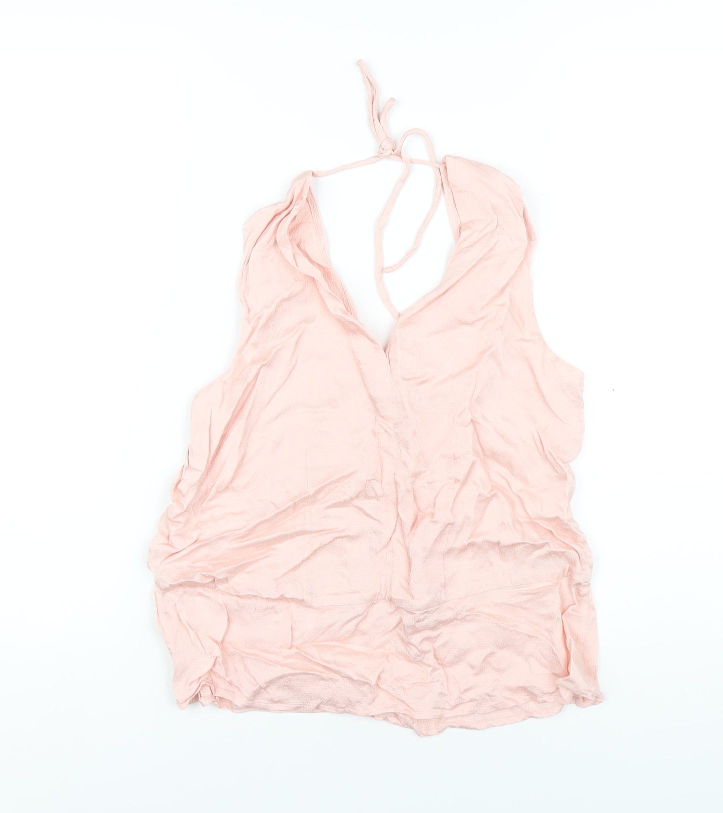 Everlane Womens Pink Viscose Basic Tank Size S V-Neck
