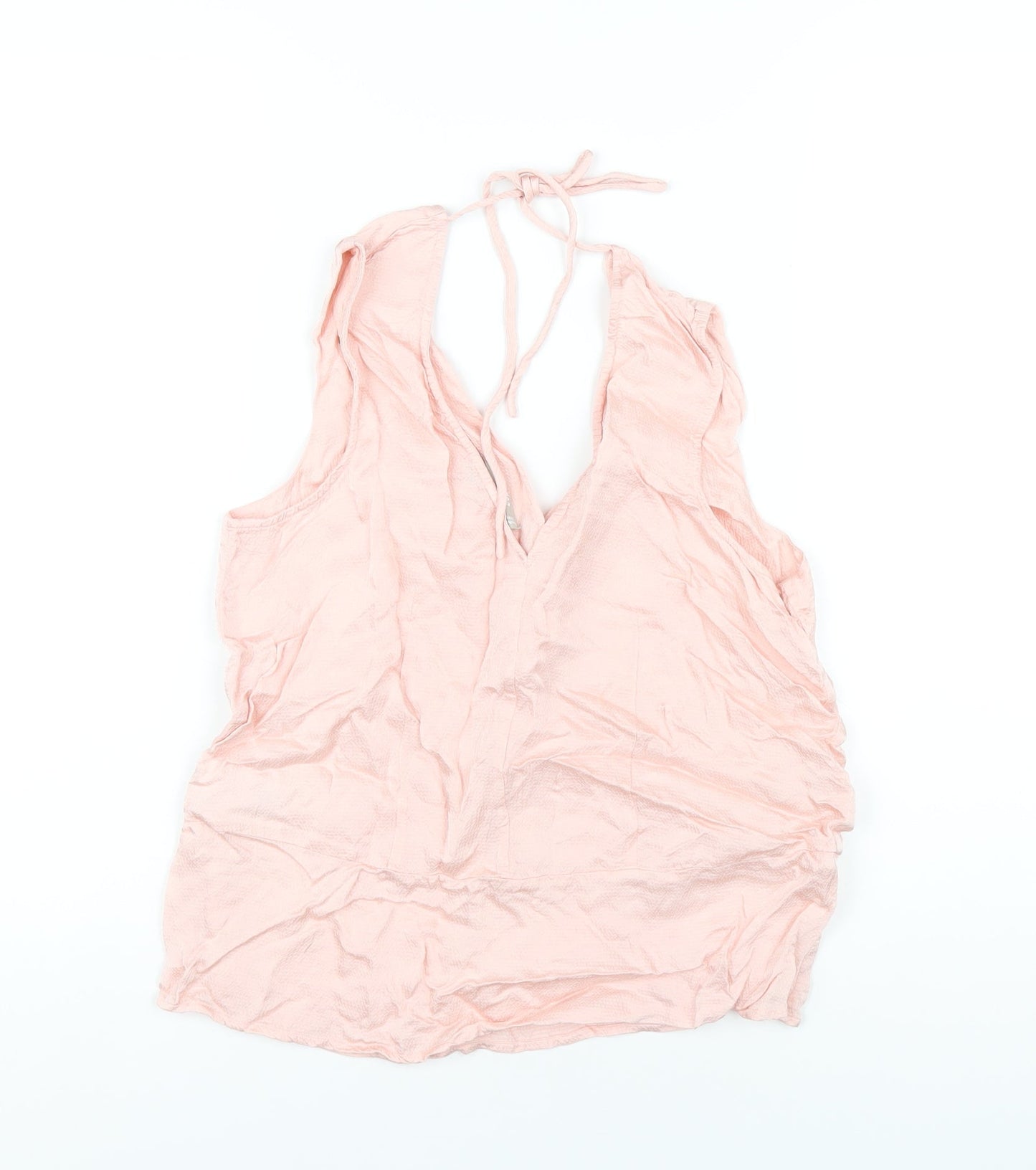 Everlane Womens Pink Viscose Basic Tank Size S V-Neck