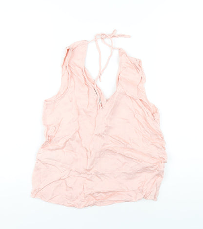 Everlane Womens Pink Viscose Basic Tank Size S V-Neck