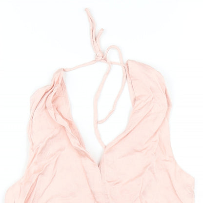 Everlane Womens Pink Viscose Basic Tank Size S V-Neck