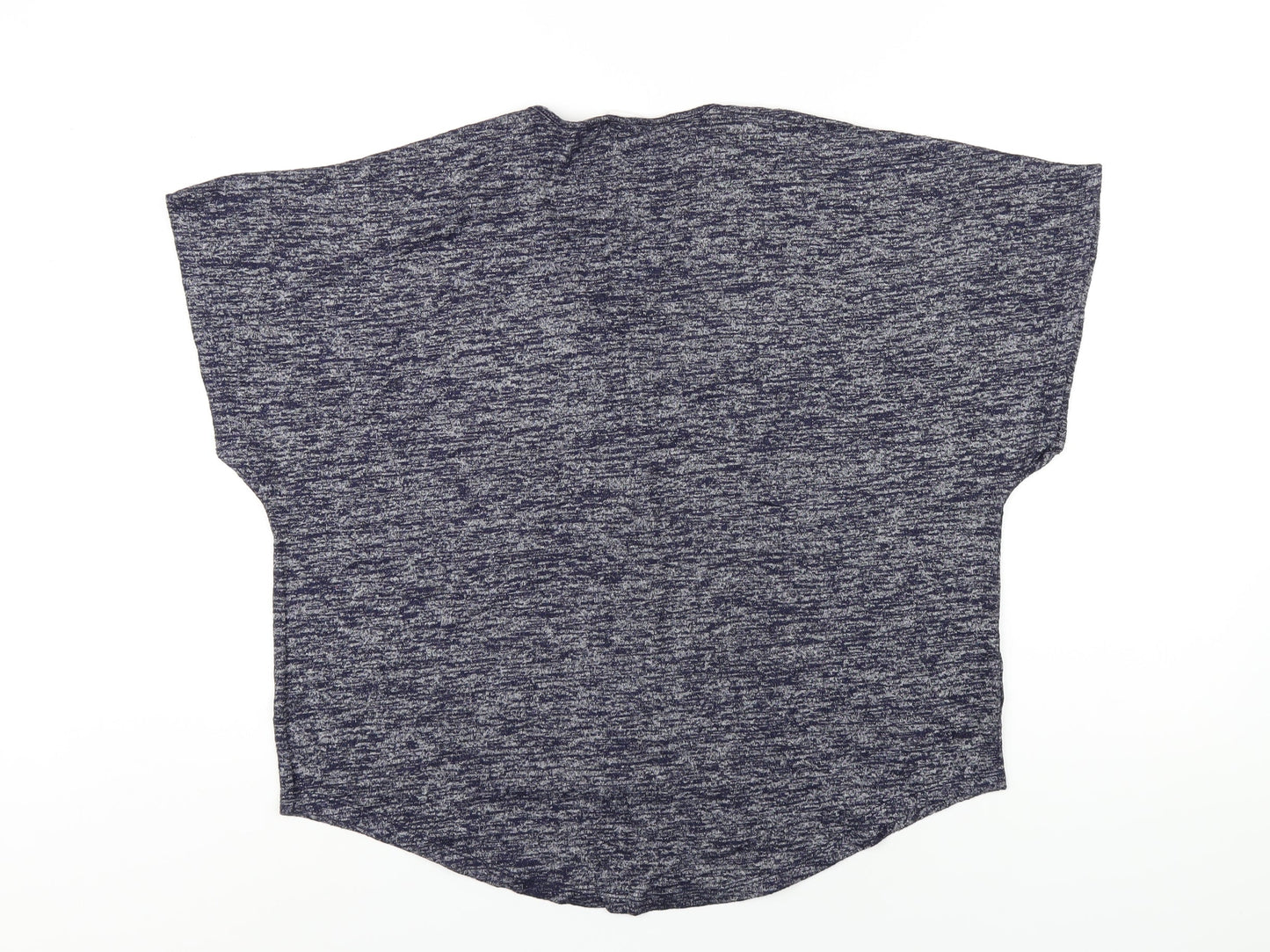 Gap Womens Blue Polyester Basic T-Shirt Size L V-Neck