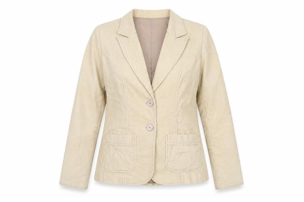 Foxhole Womens Beige Jacket Blazer Size 12 Button