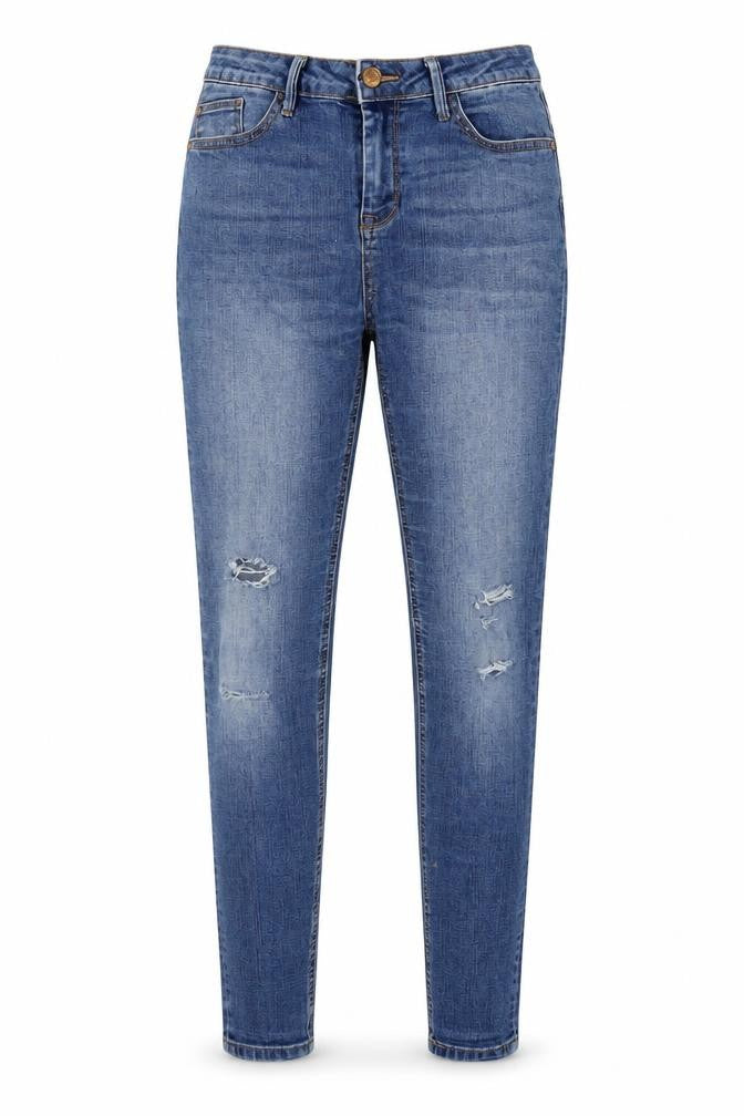 Denim & Co. Womens Blue Cotton Skinny Jeans Size 10 L29 in Regular Zip