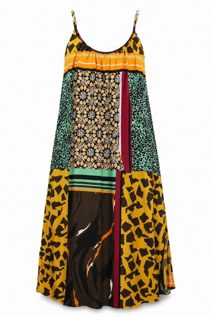 NEXT Womens Multicoloured Geometric Polyester Maxi Size 10 Scoop Neck Pullover