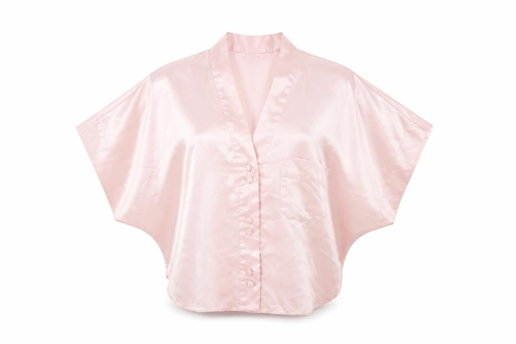 St Michael Womens Pink Polyester Basic Button-Up Size 10 V-Neck
