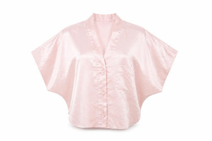 St Michael Womens Pink Polyester Basic Button-Up Size 10 V-Neck