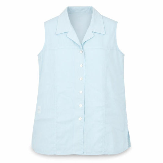 Isabelle Womens Blue Polyester Basic Button-Up Size 14 Collared