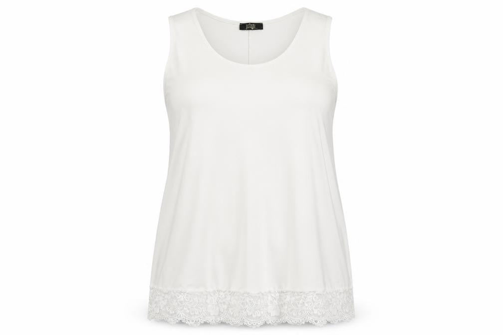 Just Be You Womens White Polyester Basic T-Shirt Size XL Round Neck