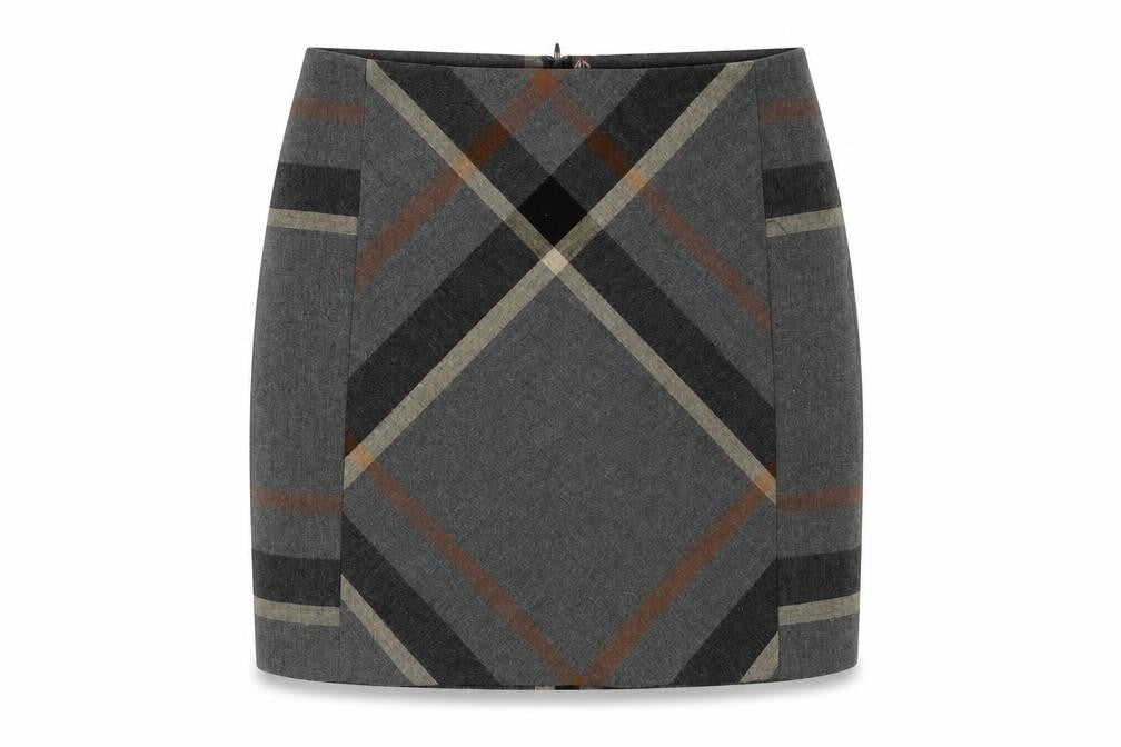 NEXT Womens Grey Geometric Polyester A-Line Skirt Size 8 Zip
