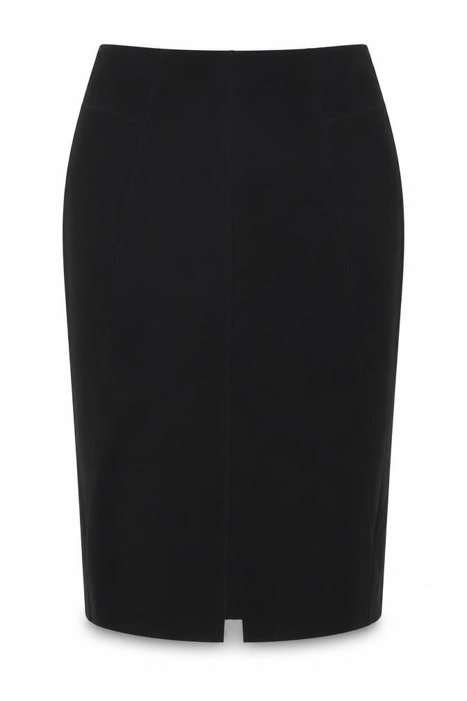 Marks & Spencer Womens Black Polyester Straight & Pencil Skirt Size 12 Zip