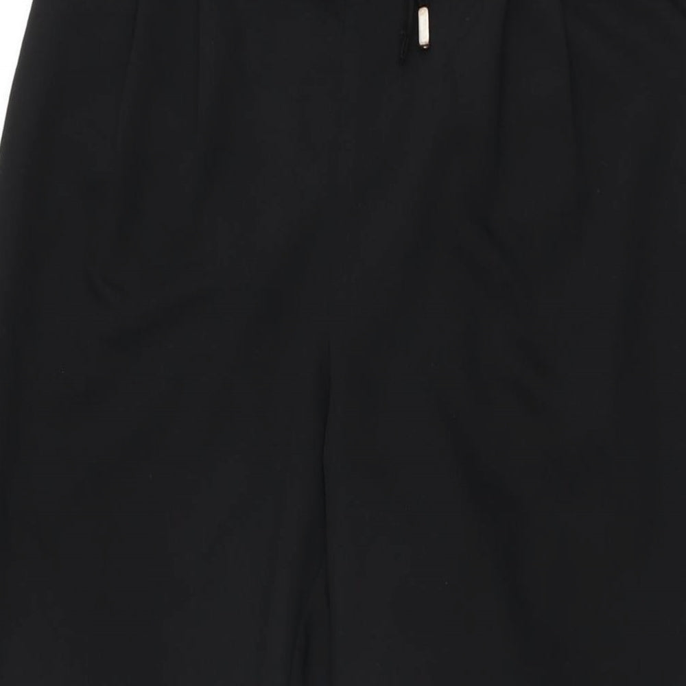 Zara Womens Black Polyester Trousers Size XS L27.5 in Regular Drawstring