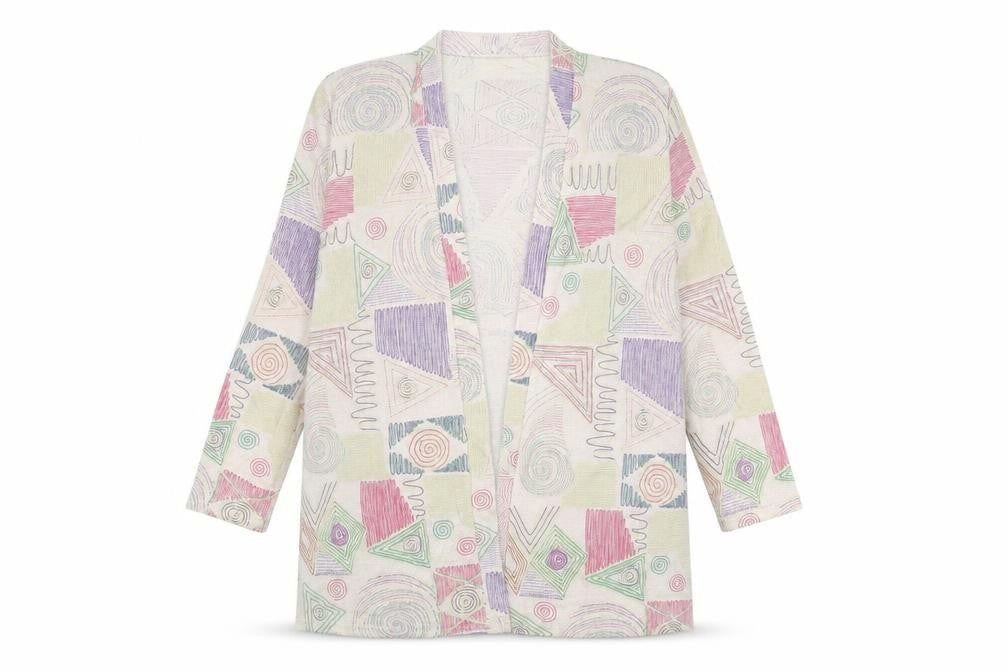 Stephen Y Womens Multicoloured Geometric Jacket Size M