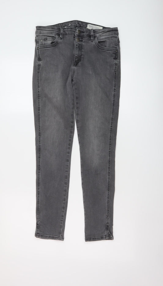 Esprit Womens Grey Cotton Skinny Jeans Size 28 in L28 in Regular Button