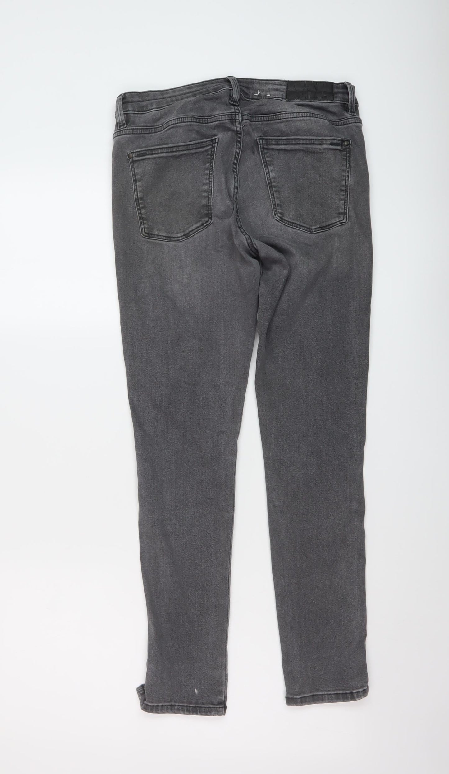 Esprit Womens Grey Cotton Skinny Jeans Size 28 in L28 in Regular Button