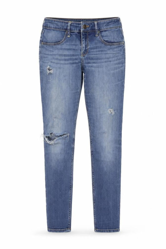 Hollister Womens Blue Cotton Skinny Jeans Size 30 in L29 in Regular Button
