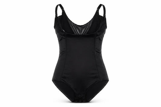 Debenhams Womens Black Polyamide Bodysuit One-Piece Size 8 Snap