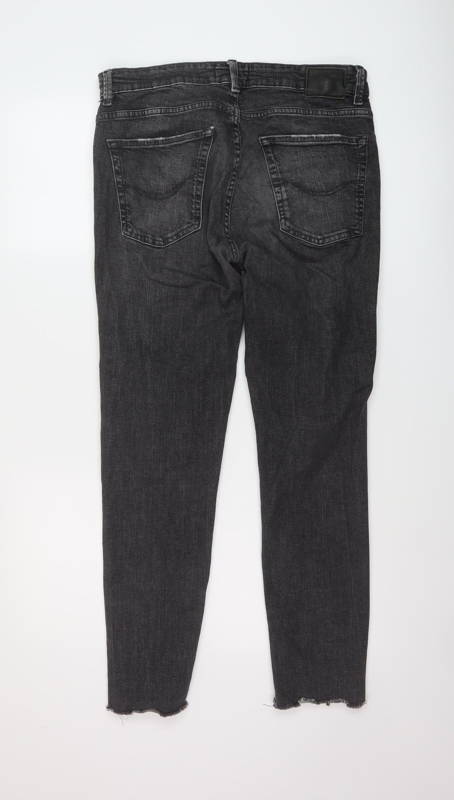 Pull&Bear Mens Grey Cotton Skinny Jeans Size 32 in L29 in Regular Button