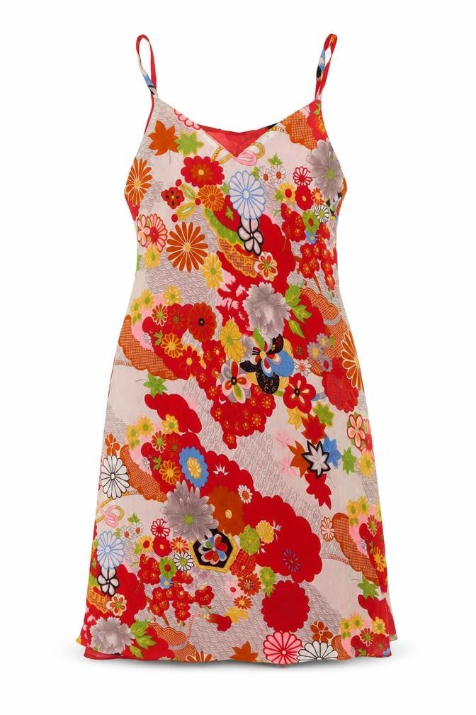 Charms Womens Multicoloured Floral Polyester A-Line Size L V-Neck Pullover
