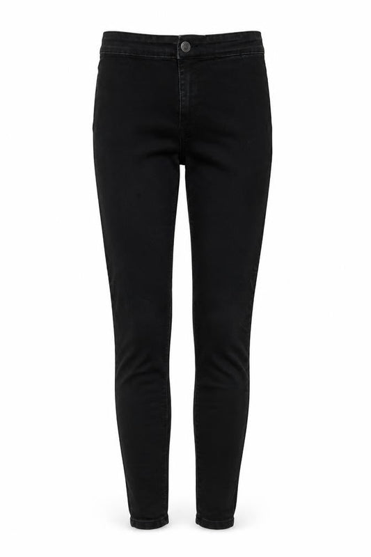 Denim & Co. Womens Black Cotton Jegging Jeans Size 10 L27 in Regular Button