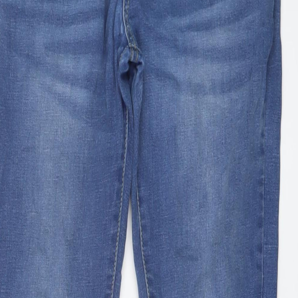 Boohoo Mens Blue Cotton Skinny Jeans Size 32 in L29 in Regular Button