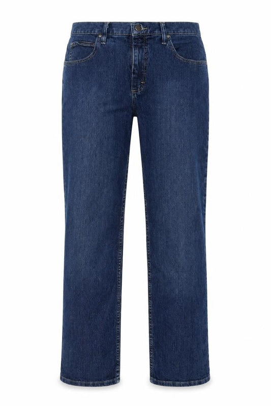 Lee Womens Blue Cotton Straight Jeans Size 12 L31 in Regular Zip