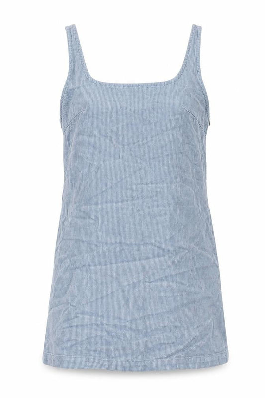 ASOS Womens Blue Cotton Pinafore/Dungaree Dress Size 8 Scoop Neck Pullover