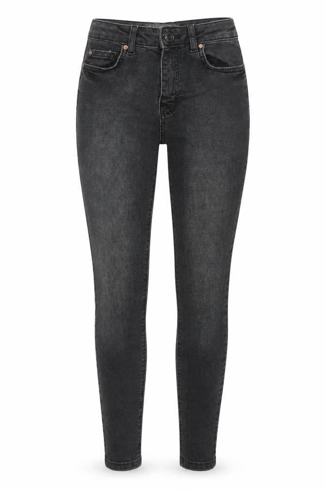 Denim & Co. Womens Grey Cotton Skinny Jeans Size 8 L28 in Regular Zip