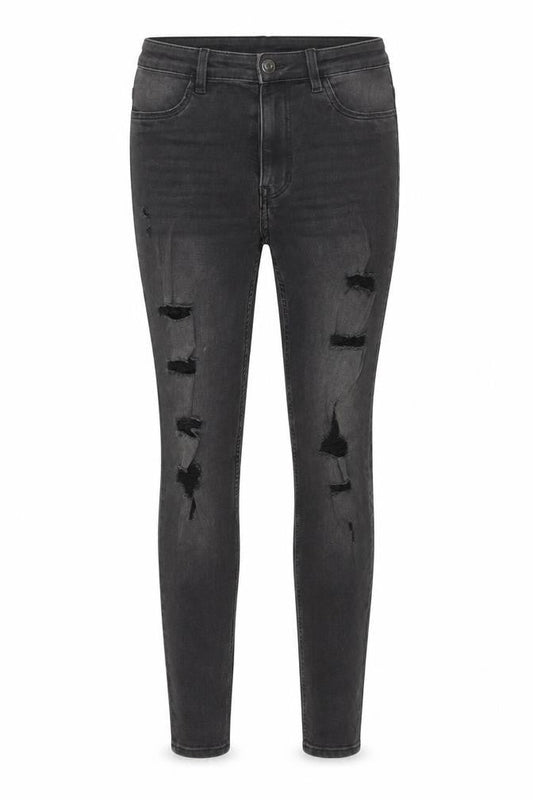 Divided by H&M Womens Black Cotton Skinny Jeans Size 12 L28 in Regular Zip