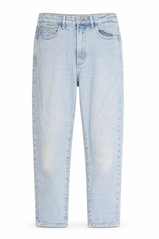 Stradivarius] Womens Blue Cotton Mom Jeans Size 12 L26 in Regular Zip