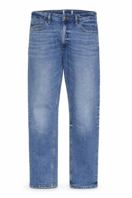 St Michael Mens Blue Cotton Straight Jeans Size 36 in L22 in Regular Zip - Vintage