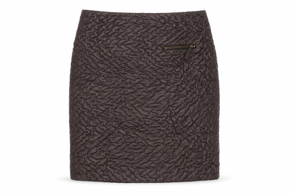 Javier Simorra Womens Brown Polyester A-Line Skirt Size 32 in Zip