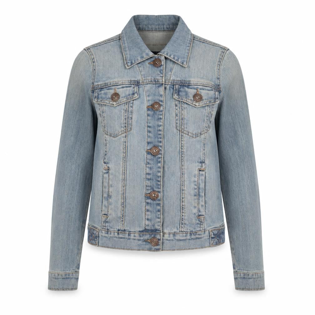 House Of Denim Womens Blue Jacket Size 8 Button